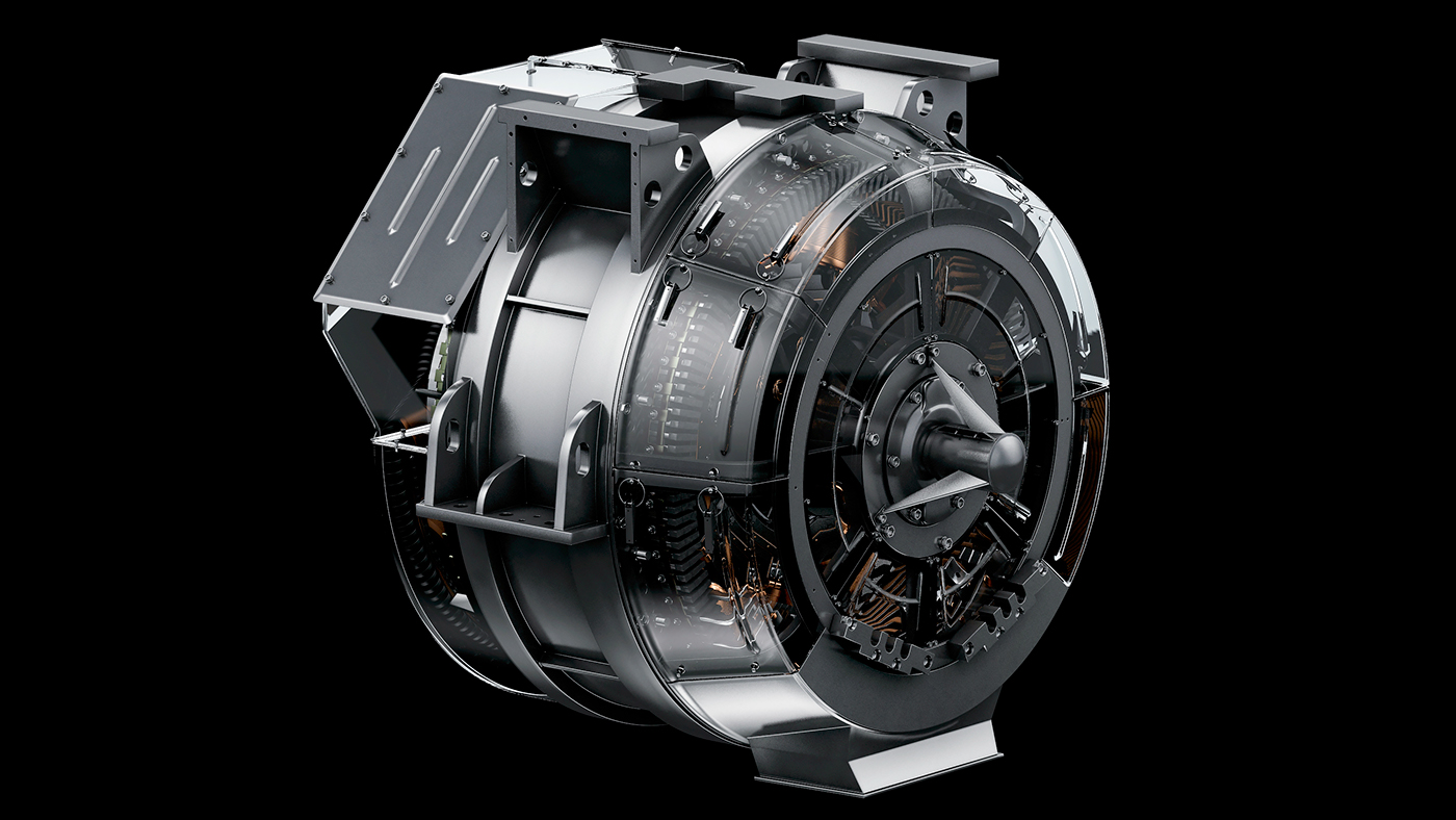Generator 3D 3ds 3dsmax photoshop design metal equipment Electronics train mechanism device engine electricity