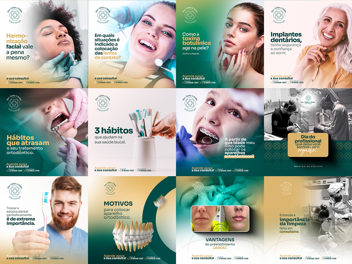 criativos Social media post Socialmedia post design gráfico Odontologia dentista clinica estética saúde