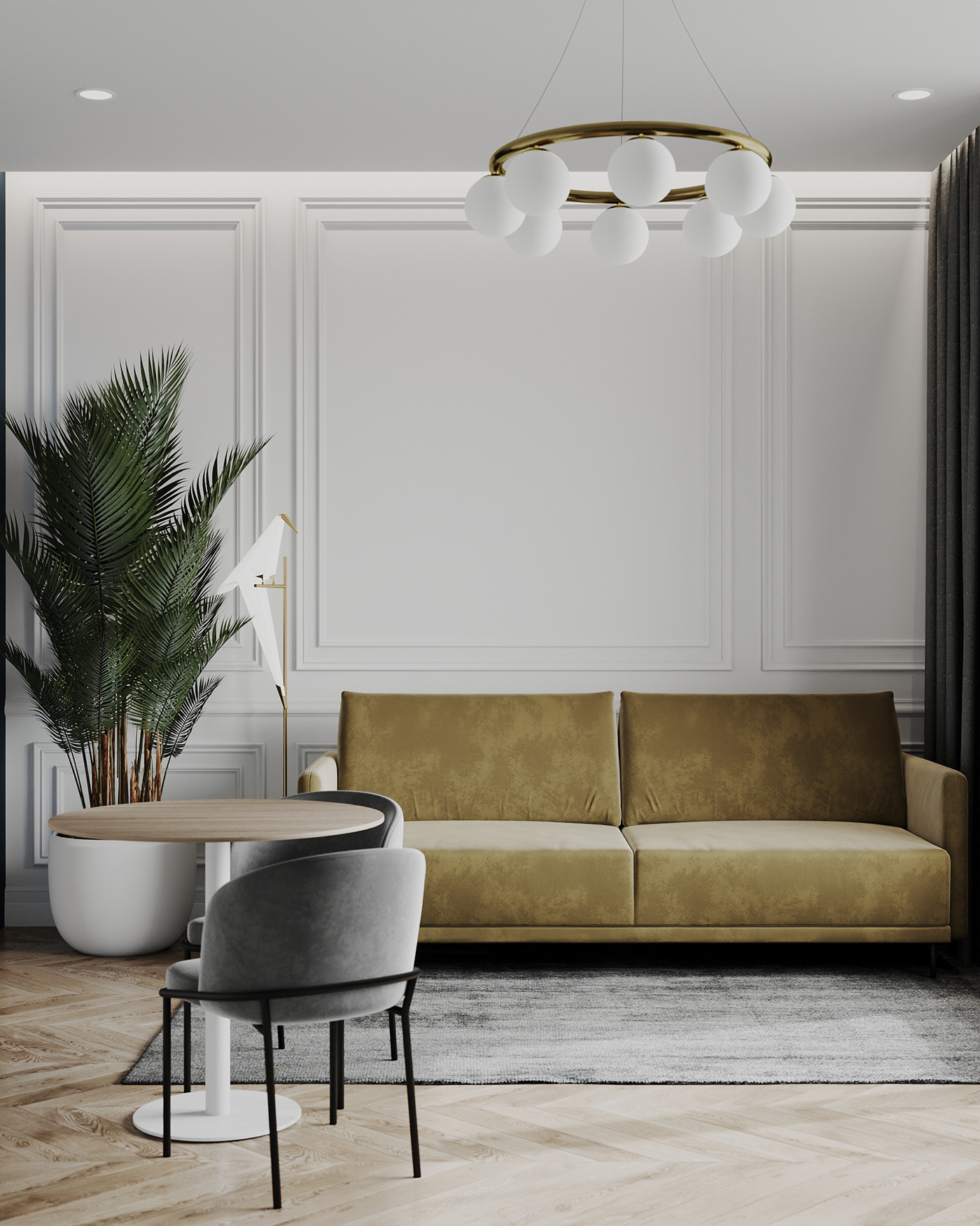Classic Contemporary Classic Minimalism minimalistic stusio apartment Tropical
