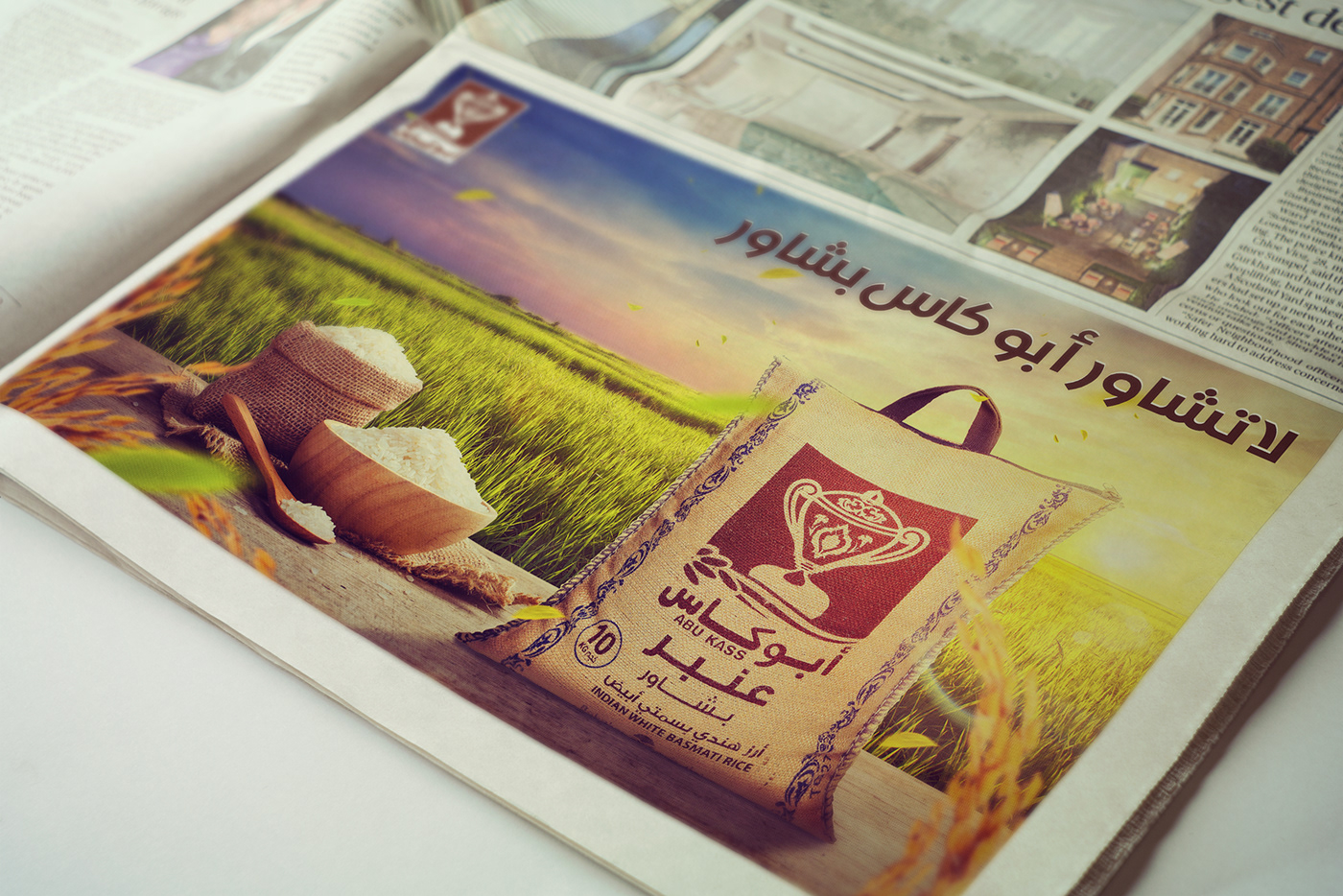bag Pack graphic design  Rice retouching  photoshop Advertising  KSA Logotype new