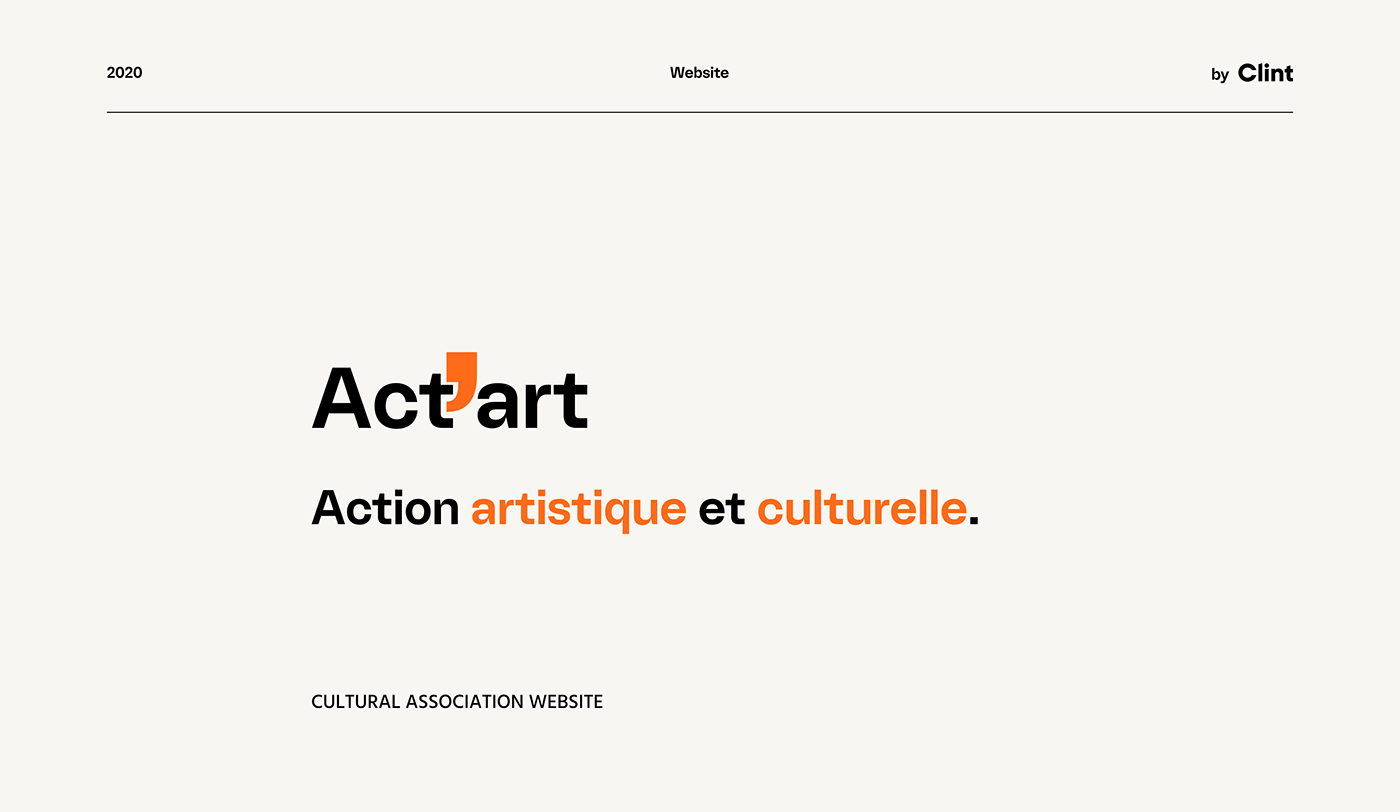 activities art Association branding  design Events minimalist UI