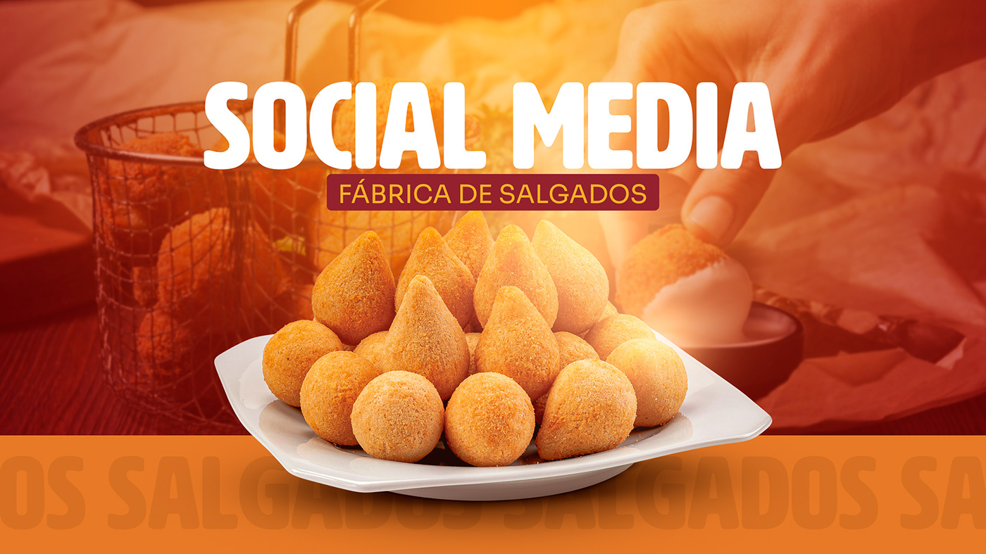 social media post banner design gráfico Social media post salgados comida Lanchonete restaurante