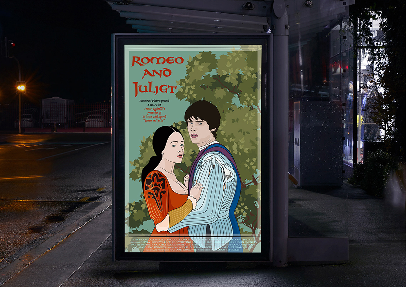 Romeo and Juliet movie poster poster adobe illustrator movieposter Franco Zeffirelli