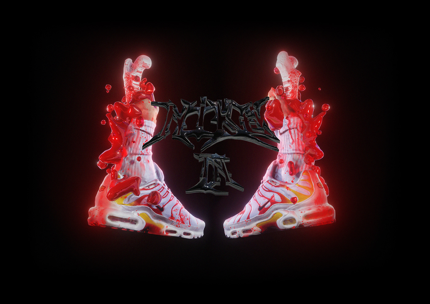 3d scan Nike nike tn  3d art blender blood horror sneakers zombie 3d printing