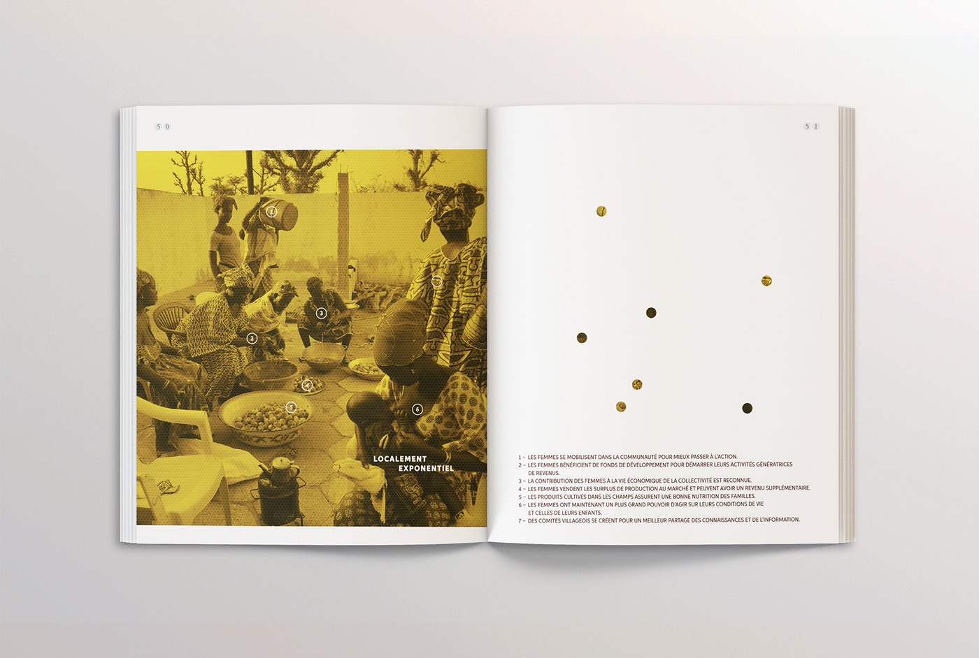 rapport annuel point design graphique dot design Communautaire Typographie suco edition