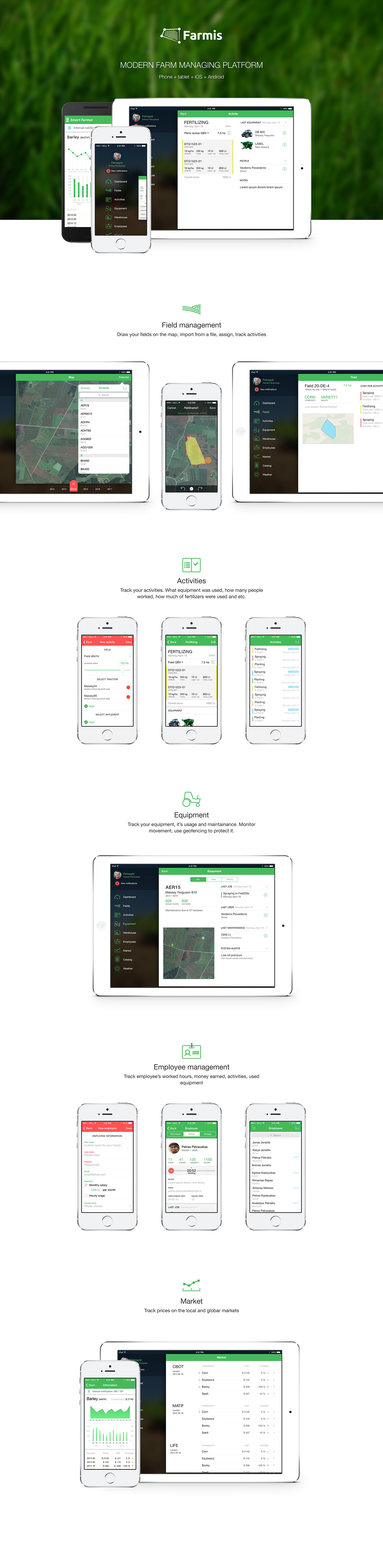 ios android iphone iPad application app farm management 