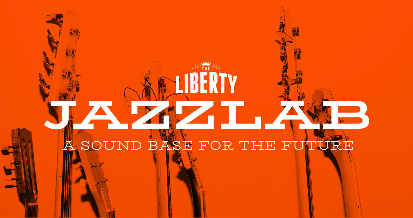 orange jazz lab jazzlab poster Promotional logo ID music club
