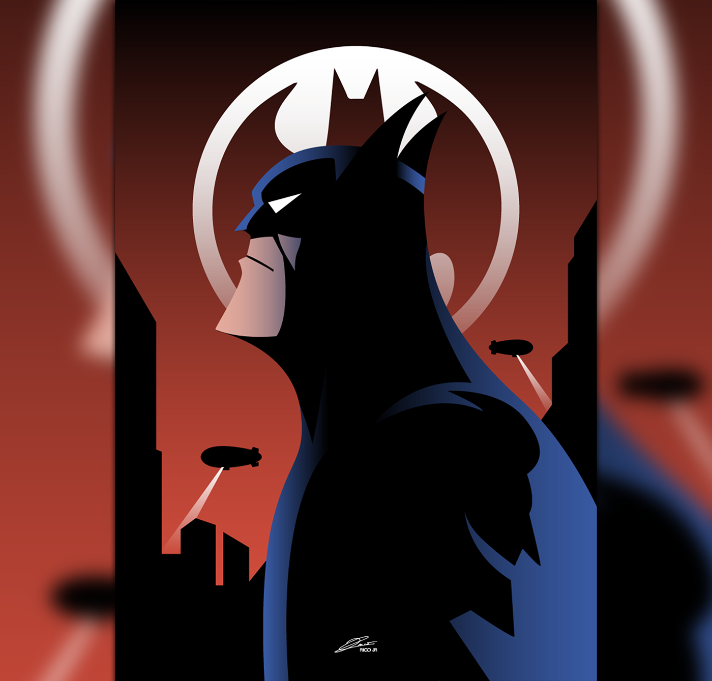 Animated Series batman bruce timm Dc Comics diptych joker Lex Luthor minimalist poster art superman