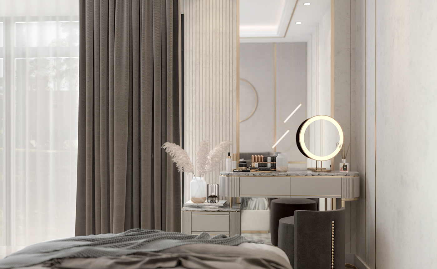 architecture bedroom bedroom design elegant indoor interior design  luxury modern Render visualization