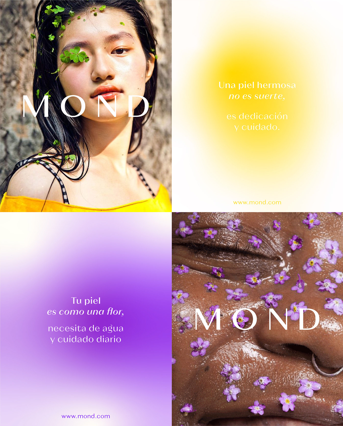 beauty branding  Cosméticos gradient graphic design  moon peru Photography  posters skin care