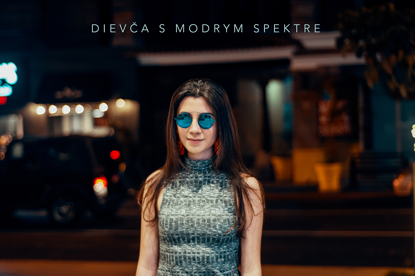 spektre model girl Sunglasses Shades blue Production