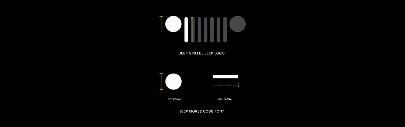 adventure Advertising  automotive   brand identity design jeep logo morse code typography  