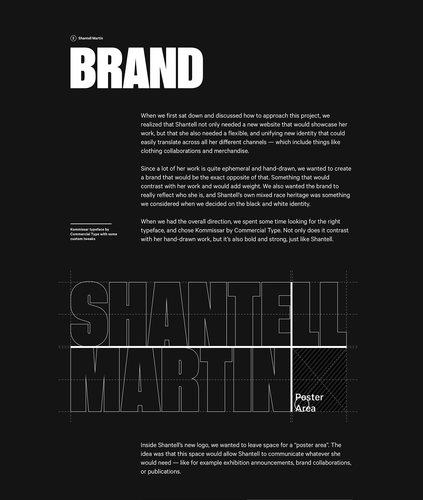 branding  typography   bold black and white artist portfolio personal