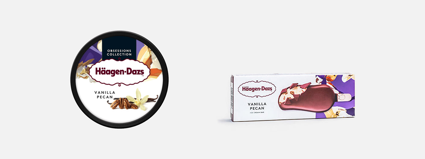 pattern Packaging ice cream rebranding Haagen-Dazs General Mills Love surface design ILLUSTRATION  branding 