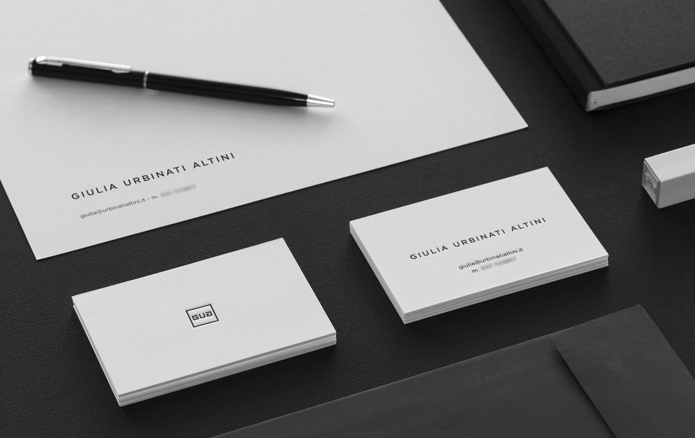 brand Personal Brand social media black and white minimal letterpress glamour gmund
