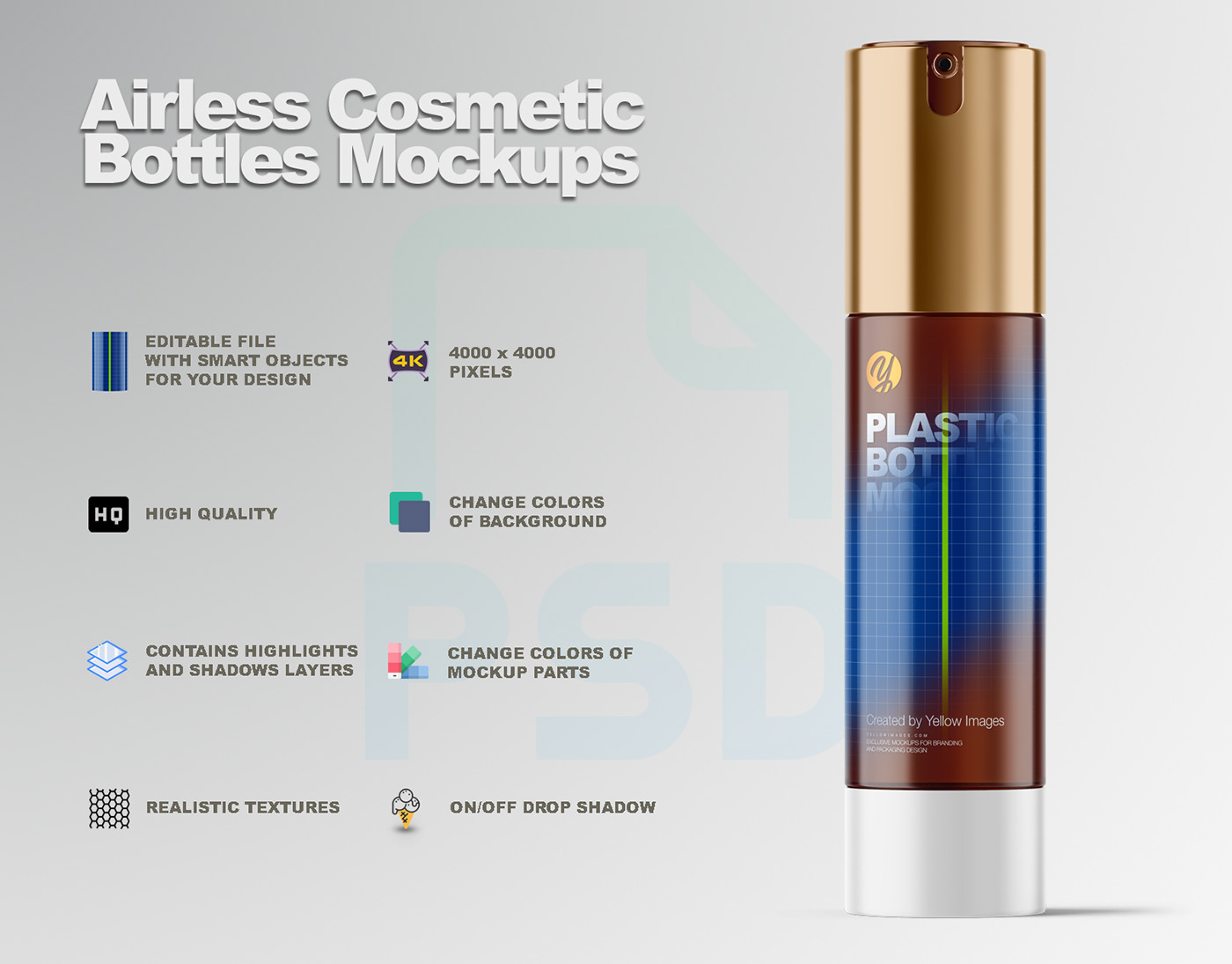 Download Airless Cosmetic Bottles Mockups On Behance Yellowimages Mockups