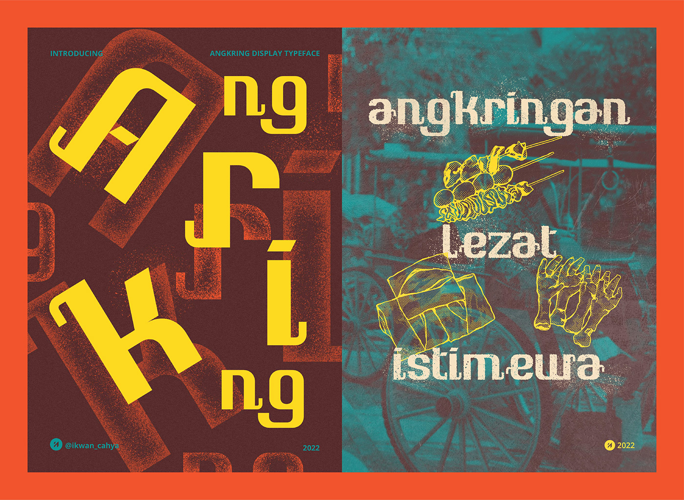 angkringan display typeface font free Free font free typeface graphic design  indonesia Typeface typography  