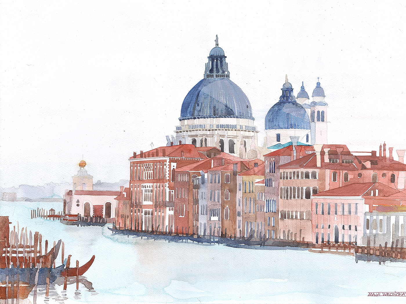 city venezia art watecolor painting   artwork ILLUSTRATION 