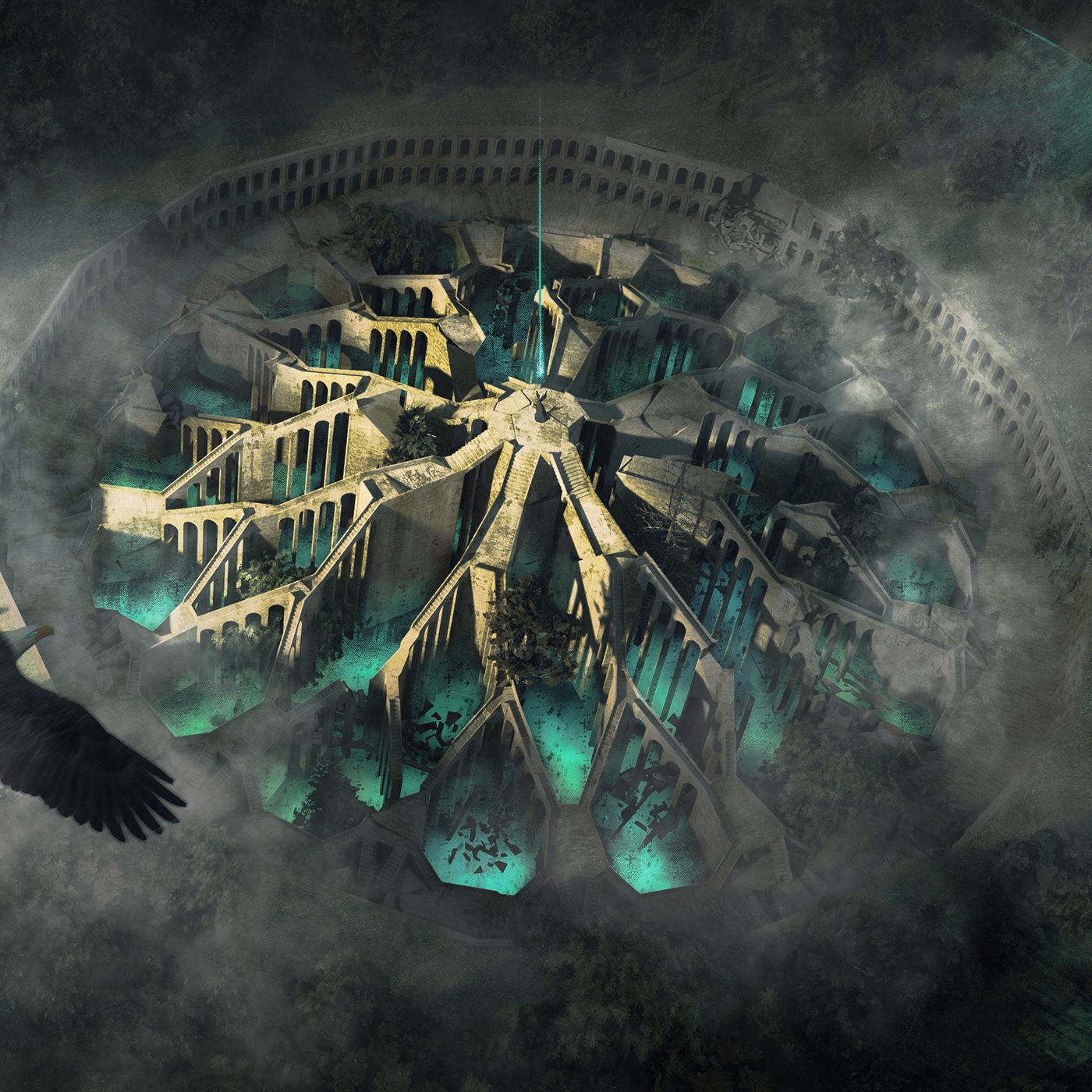 concept art environment concept fantasy Mystic parametric parametric design Shrine Magic   witch