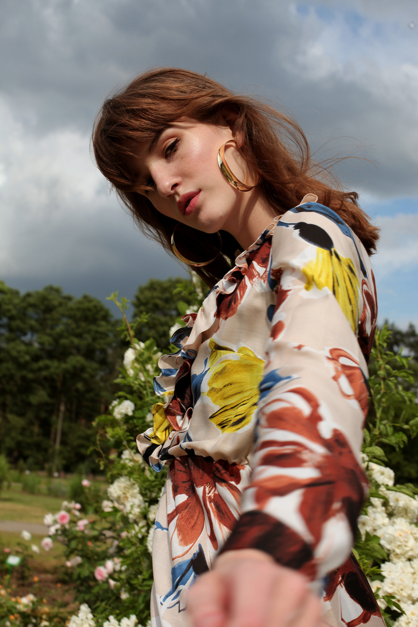 belarus Botanical garden fashion editorial Fashion Stylist garden Lookbook minsk wind women
