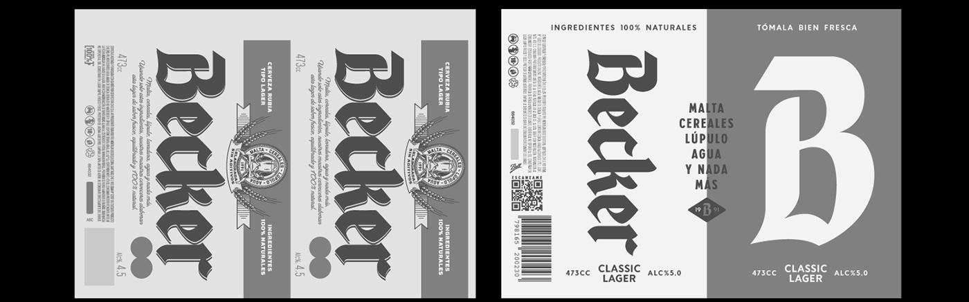 Becker beer Beer Branding Beer Packaging brewery can cerveza Label Packaging redesign