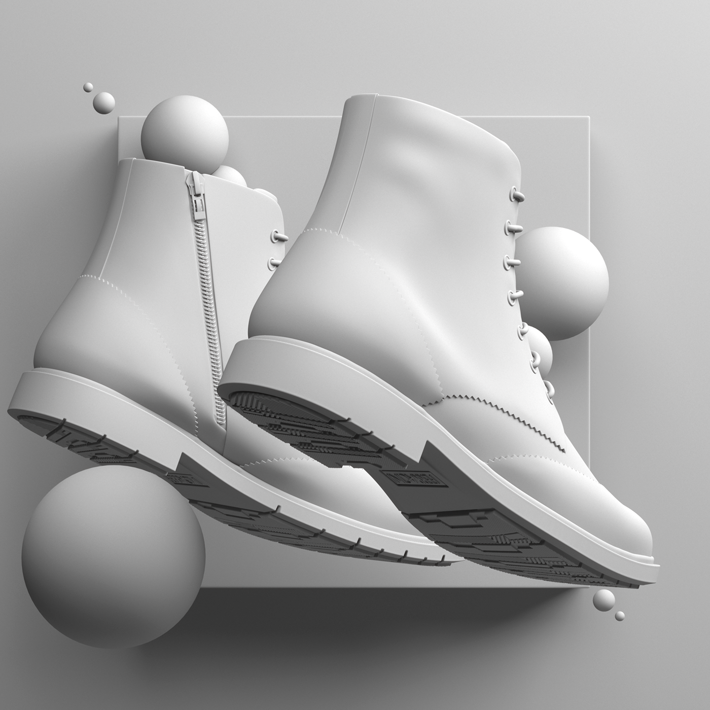 Fashion  footwear shoes 3D shoes product visualization