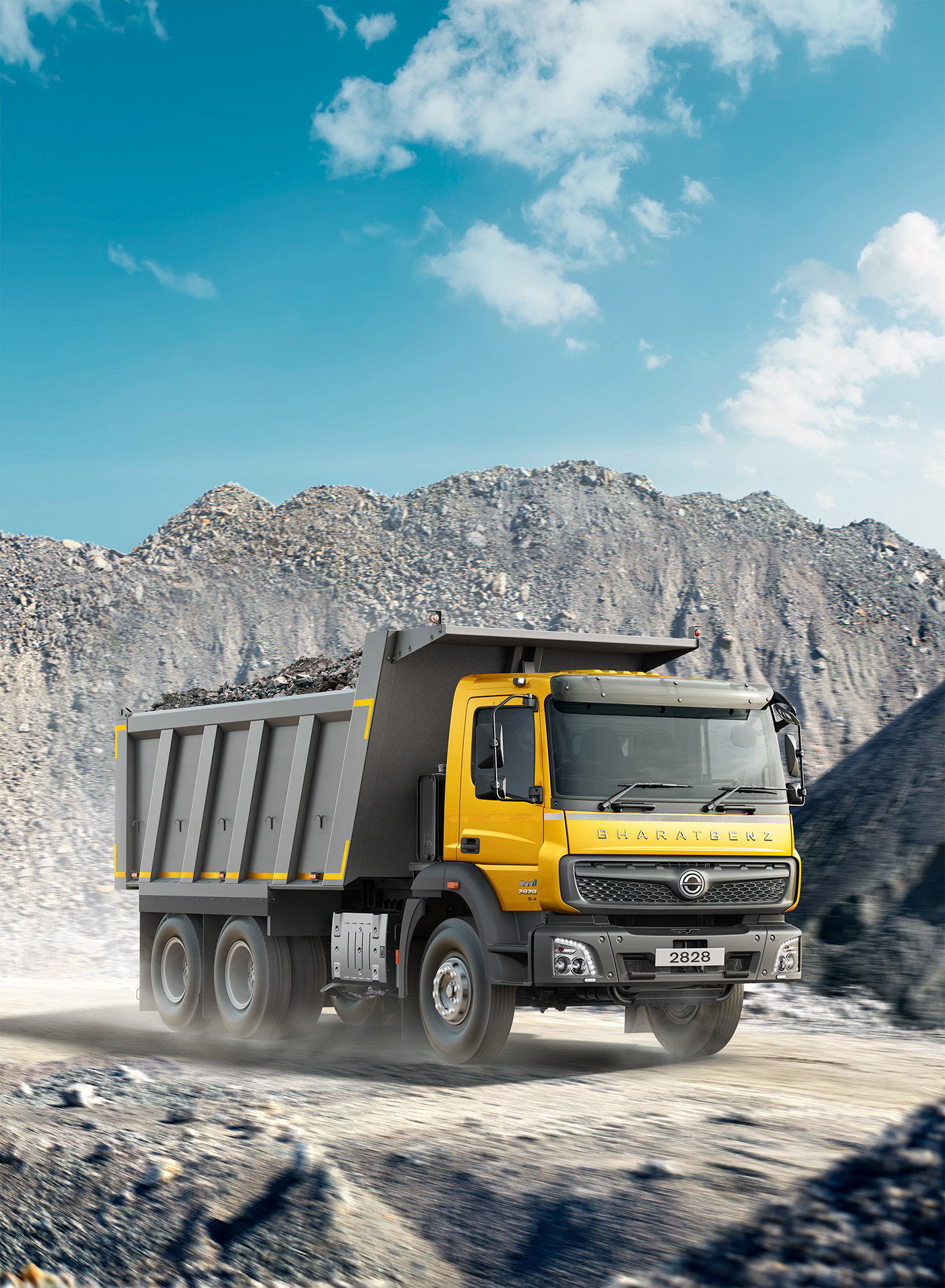 3D automotive   BharatBenz bs6 CGI modeling Transport Truck Vehicle visualization