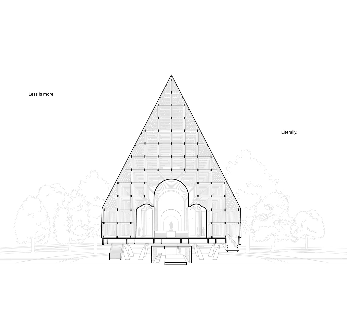 3D animation  architecture church construction glass minimalist Render viz wood