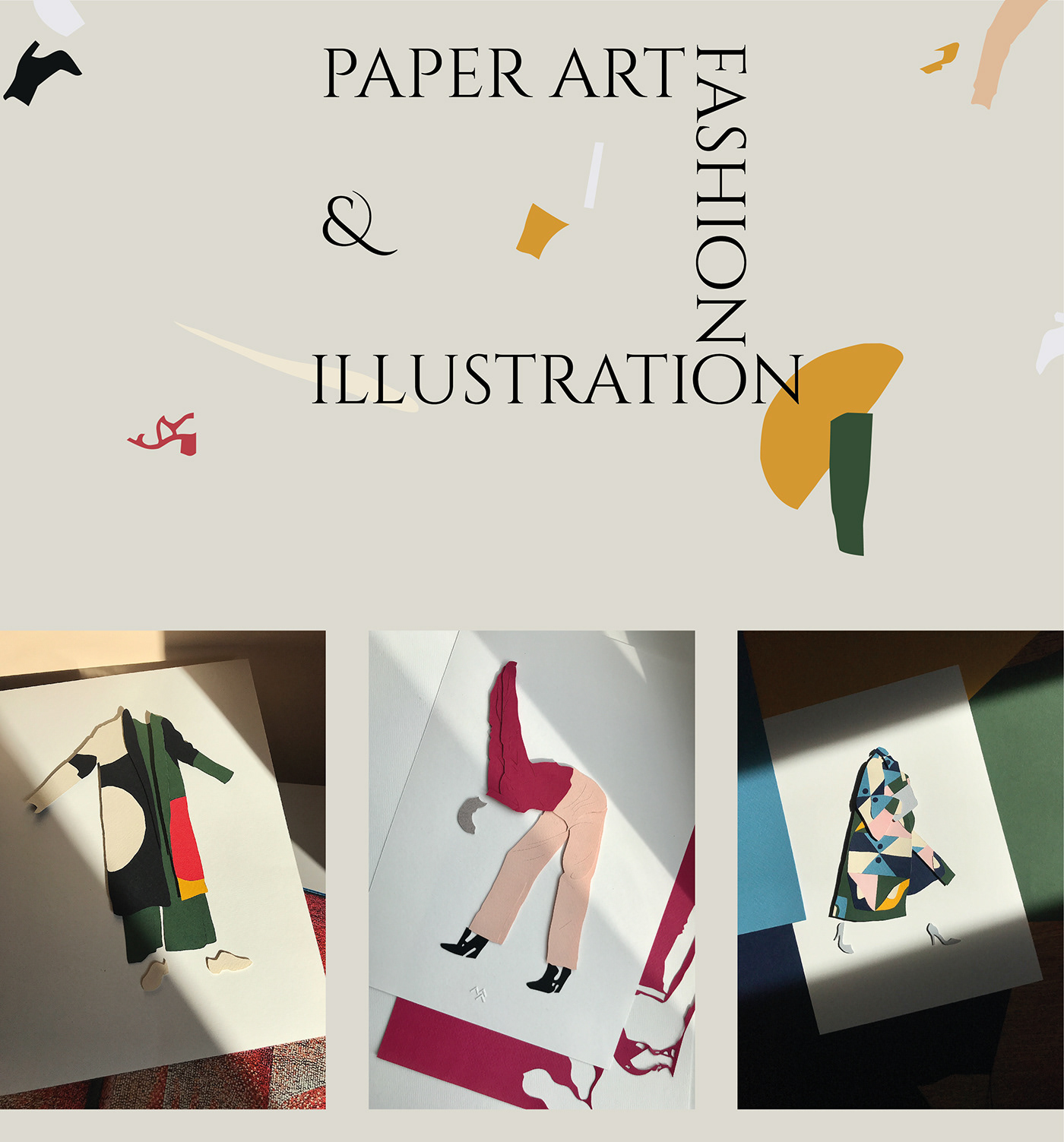 Fashion  paper art cut collage layers paper craft craft street style Paper Illustration shapes