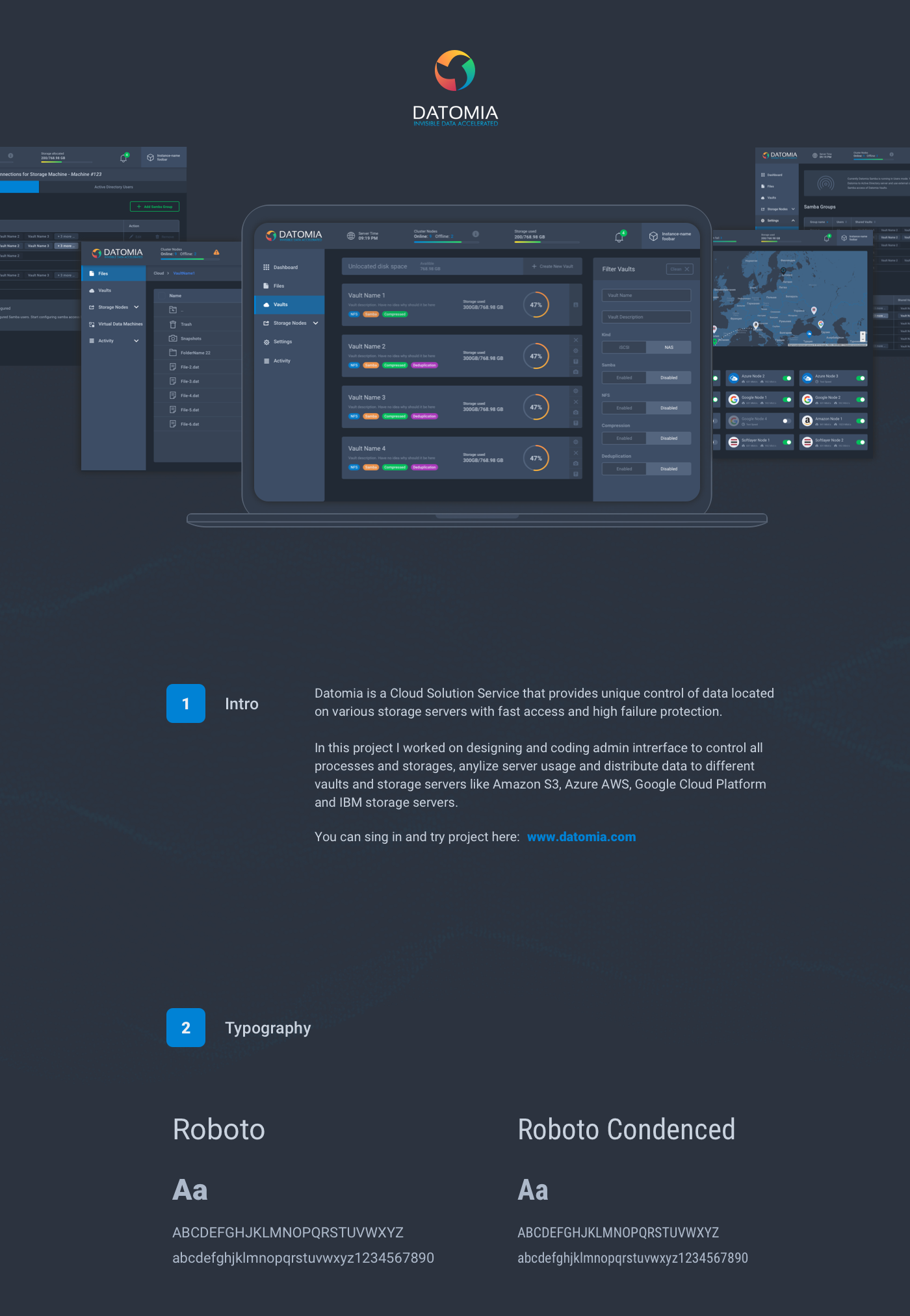 UI ux admin dashboard cloud showcase Web