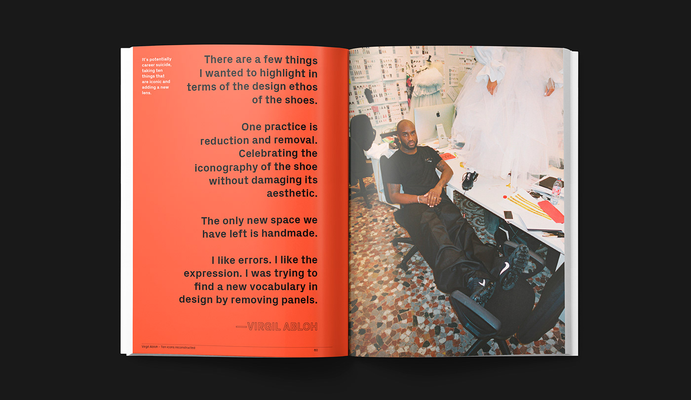 magazine graphic design  visual design virgil abloh off white Pete Eckert bloom