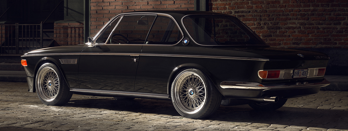 alleyway BMW car Classic E9 Photography  Hum3d