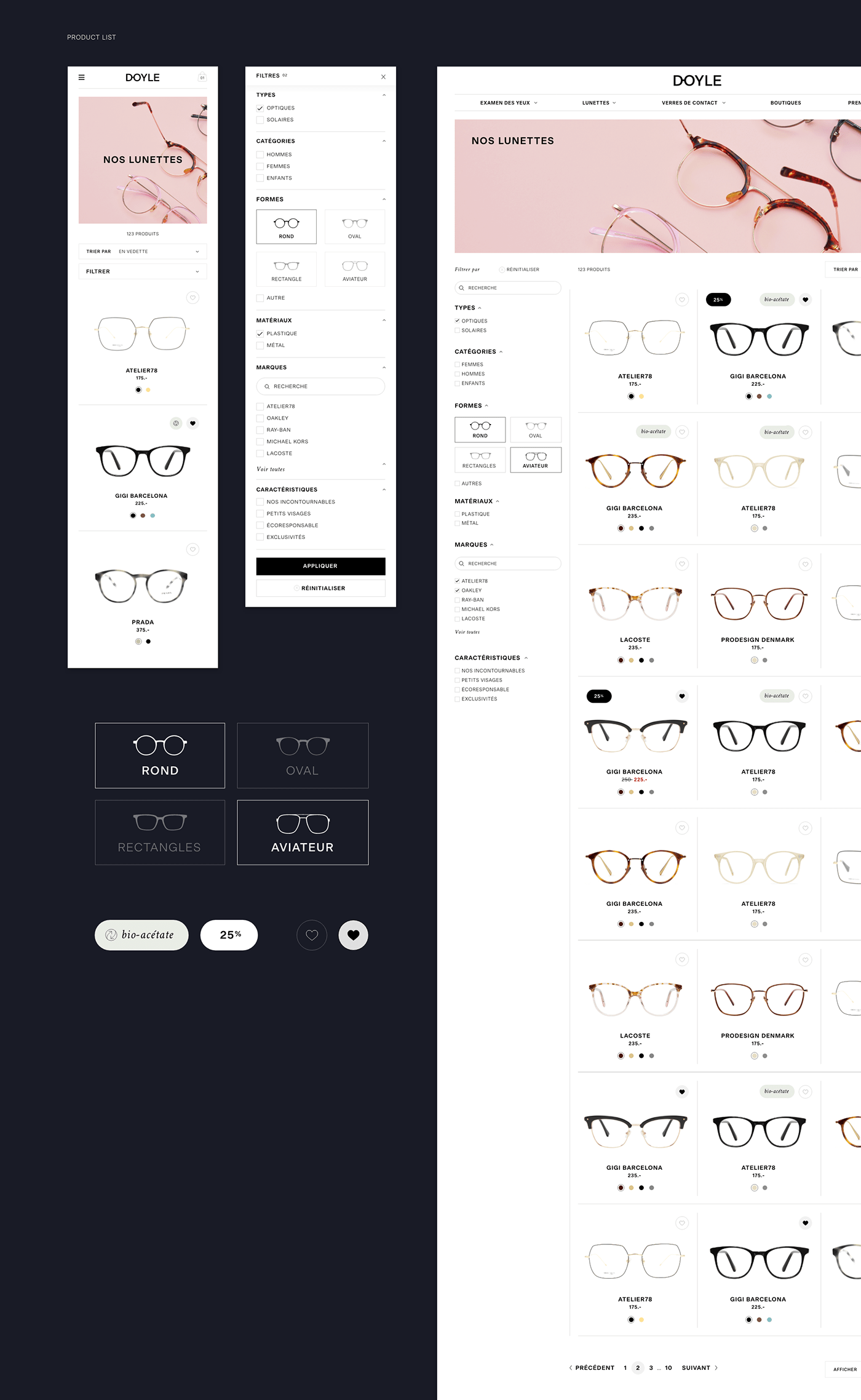 Doyle eye eyecare frame glasses interactive opticien optometrist yeux