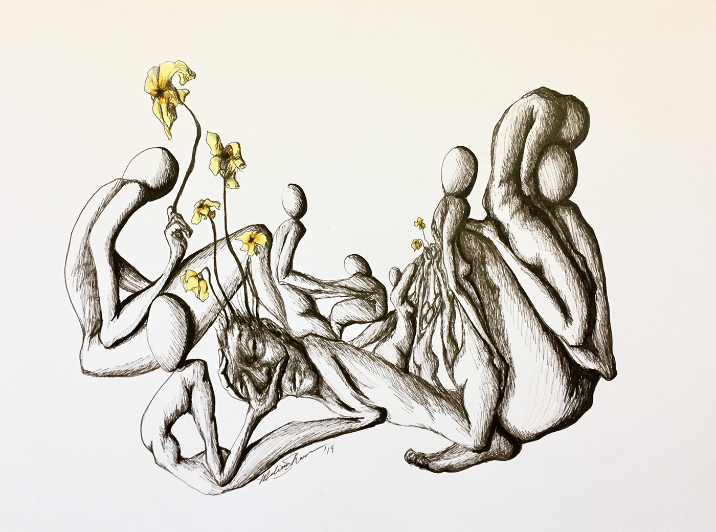 figurative ink Flowers