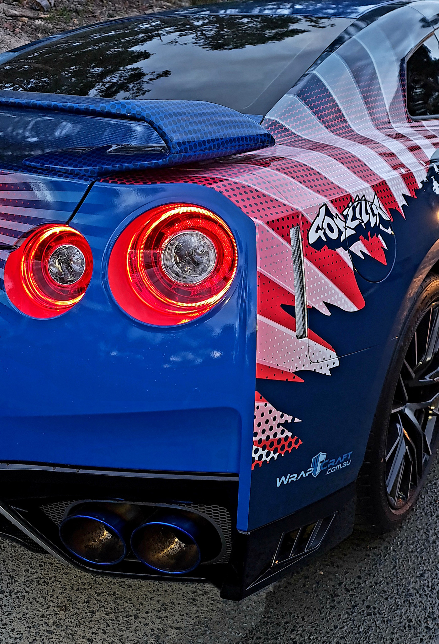 car wrap Godzilla wrap.godzilla GTR GTR wrap Nissan GTW R35 GT-R Skyline GT-R Vinyl Wrap