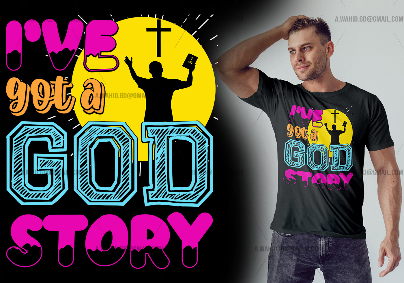 GOD story T shirt Design
