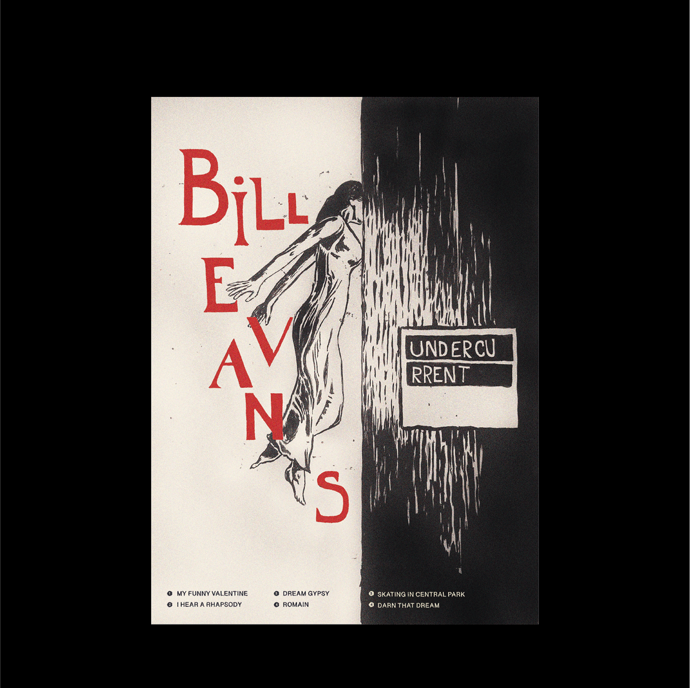 Posters basado en el disco "undercurrent" de Bill Evans. 