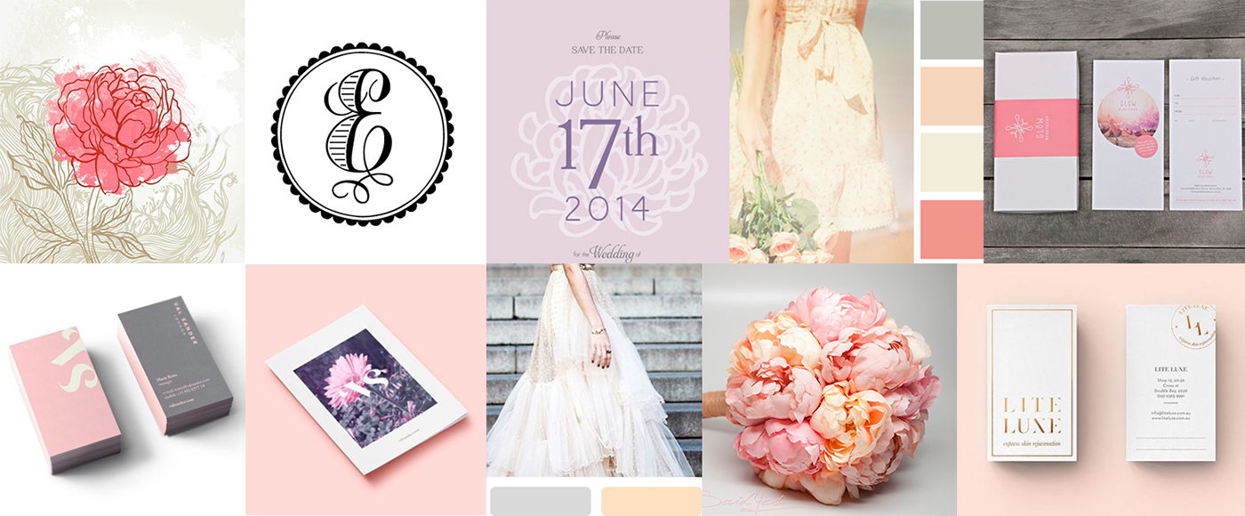 brand identity logo piony wedding Corporate Kit packeging branding WeddingStudio weddingagency