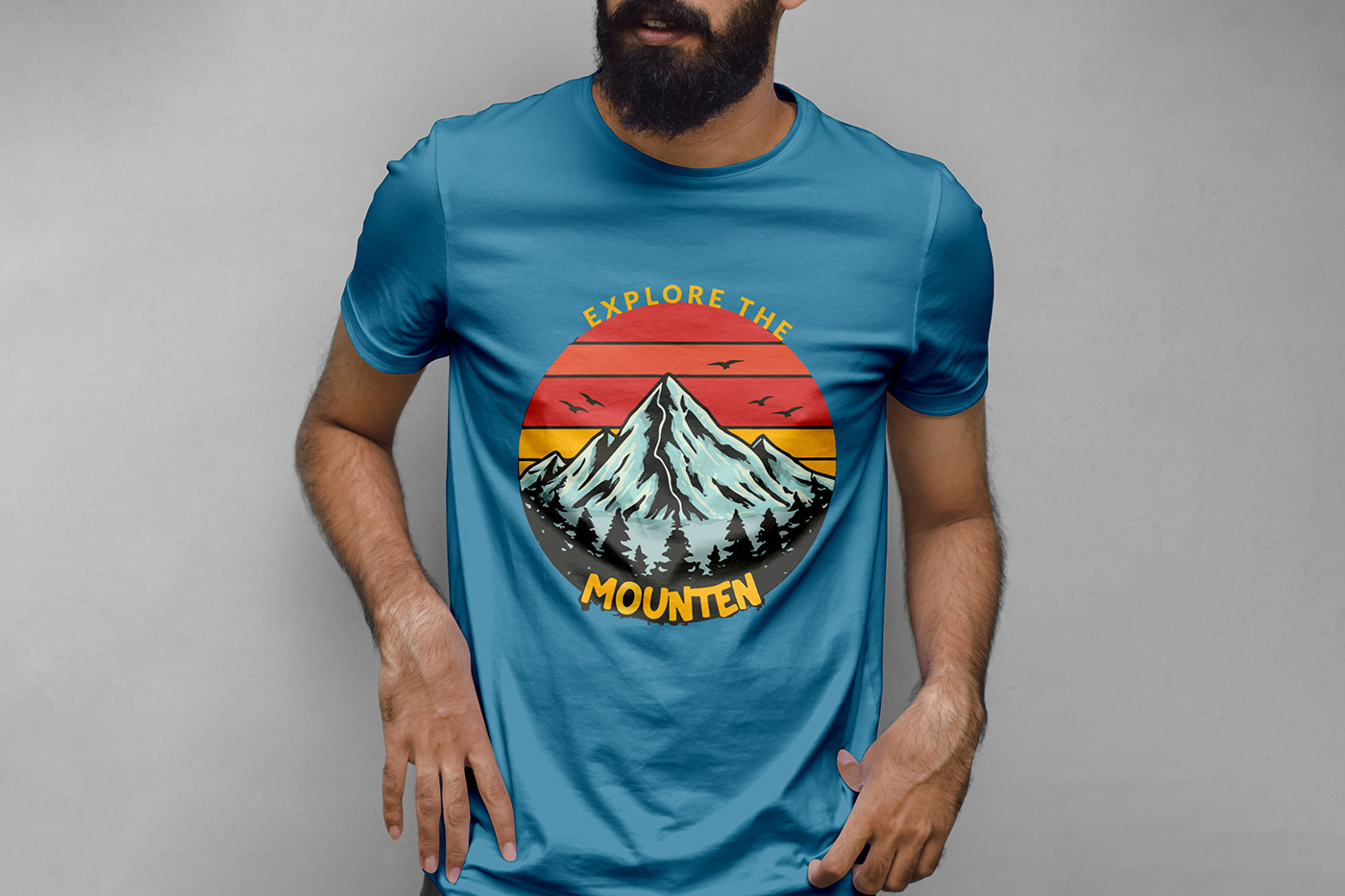 typography   t-shirt T-Shirt Design t-shirts template Mockup man