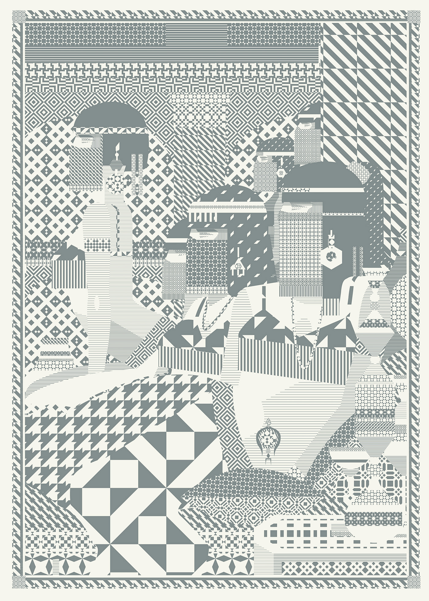 art Illustrator vector screen print Riso Print giclee Patterns