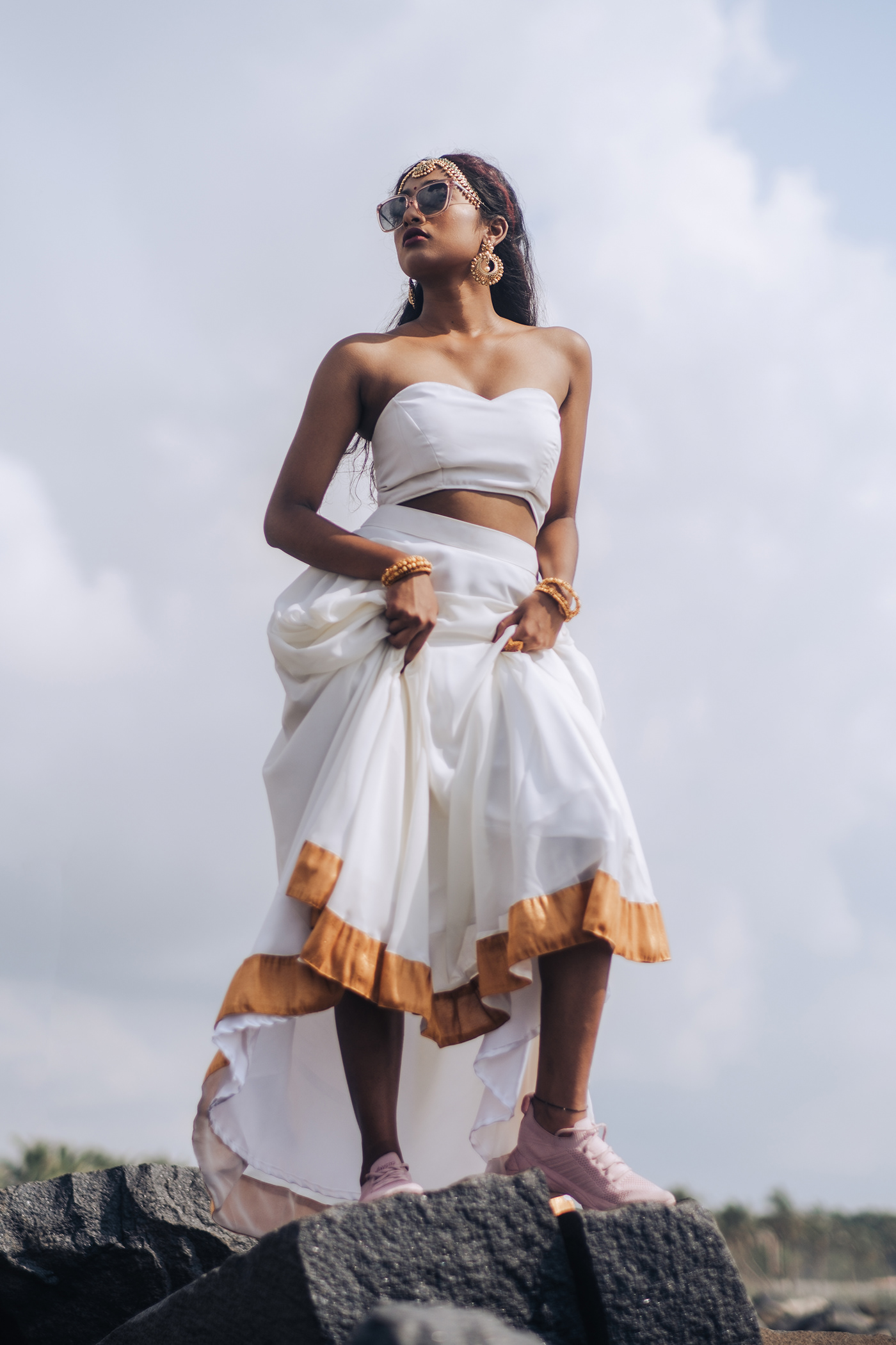 fusion fashion photography beachshoot Ethnicfashion Indianfashion