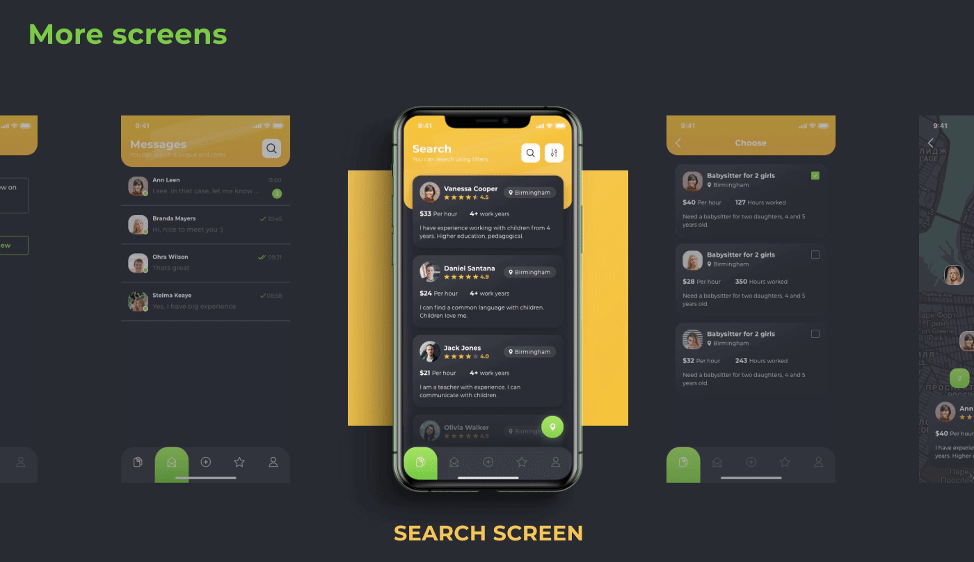 UI ux design app Interface home search ios profile mobile