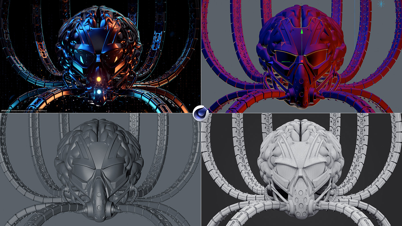 3D visualization corona cinema4d abstract Digital Art  Graphic Designer 4d manipulation 3d modeling