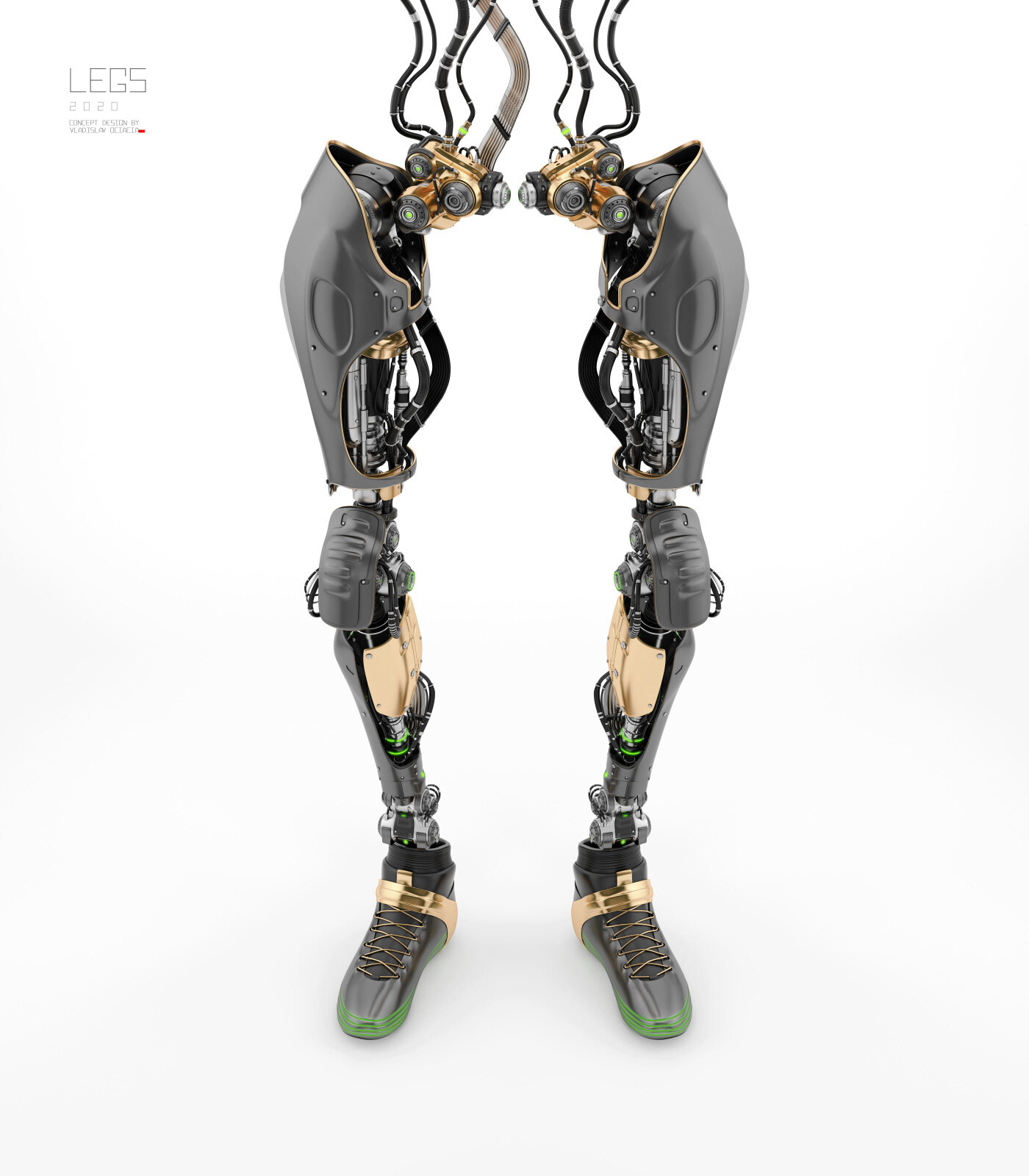 artificial connected Cyborg future legs limbs replacement robotic sci-fi Technology