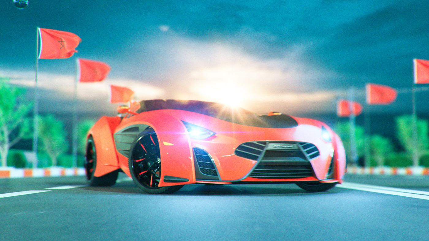 3D animation 3d automotive   blender car CGI Racing Render Vehicle visualization