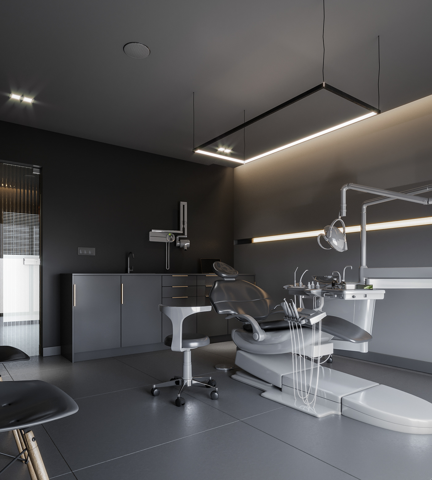 clinic dental design Interior interiordesign lighting medical architecture minimal Render