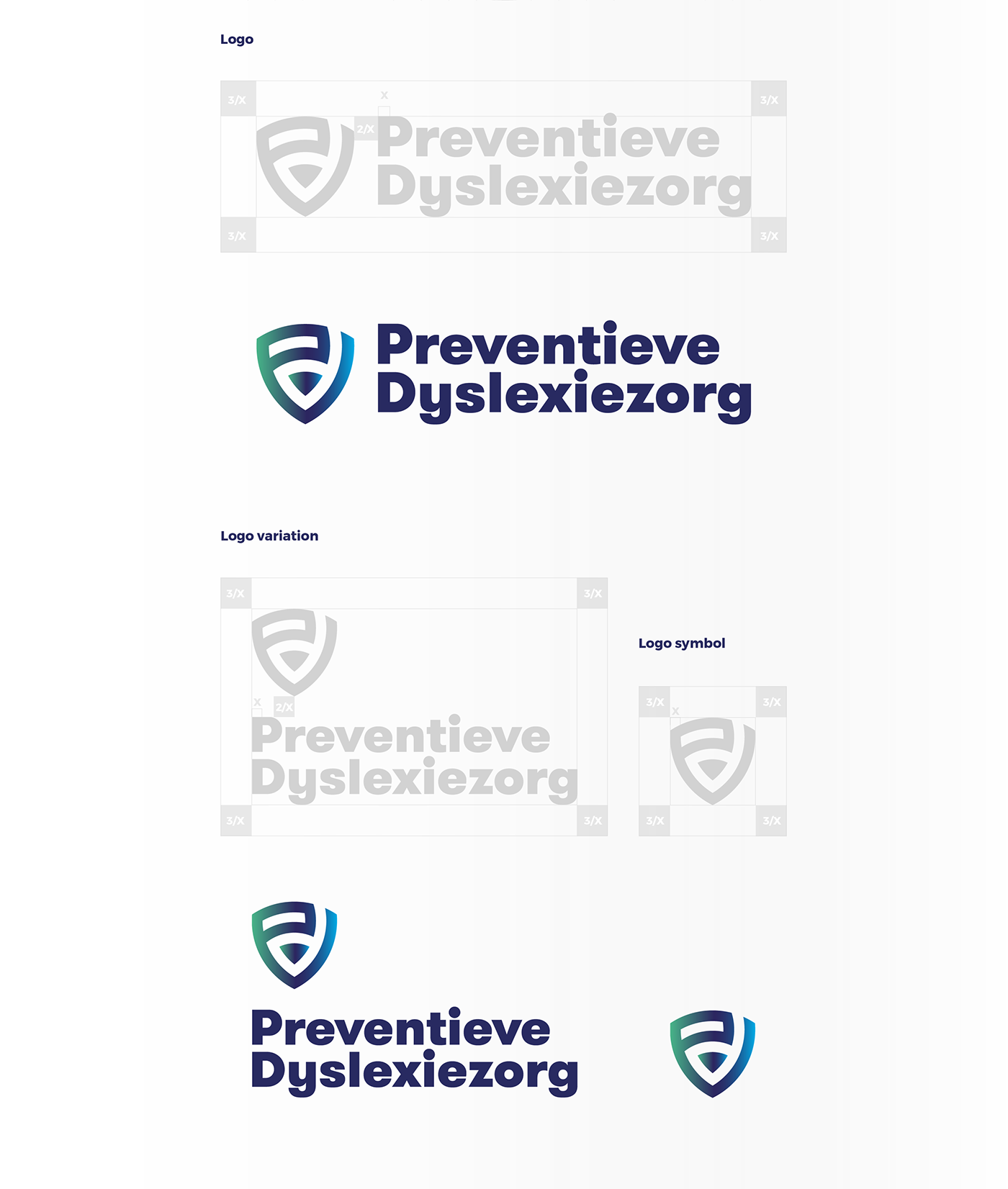 blue branding  care dyslexia graphic design  green Logo Design prevention stationary visual identity