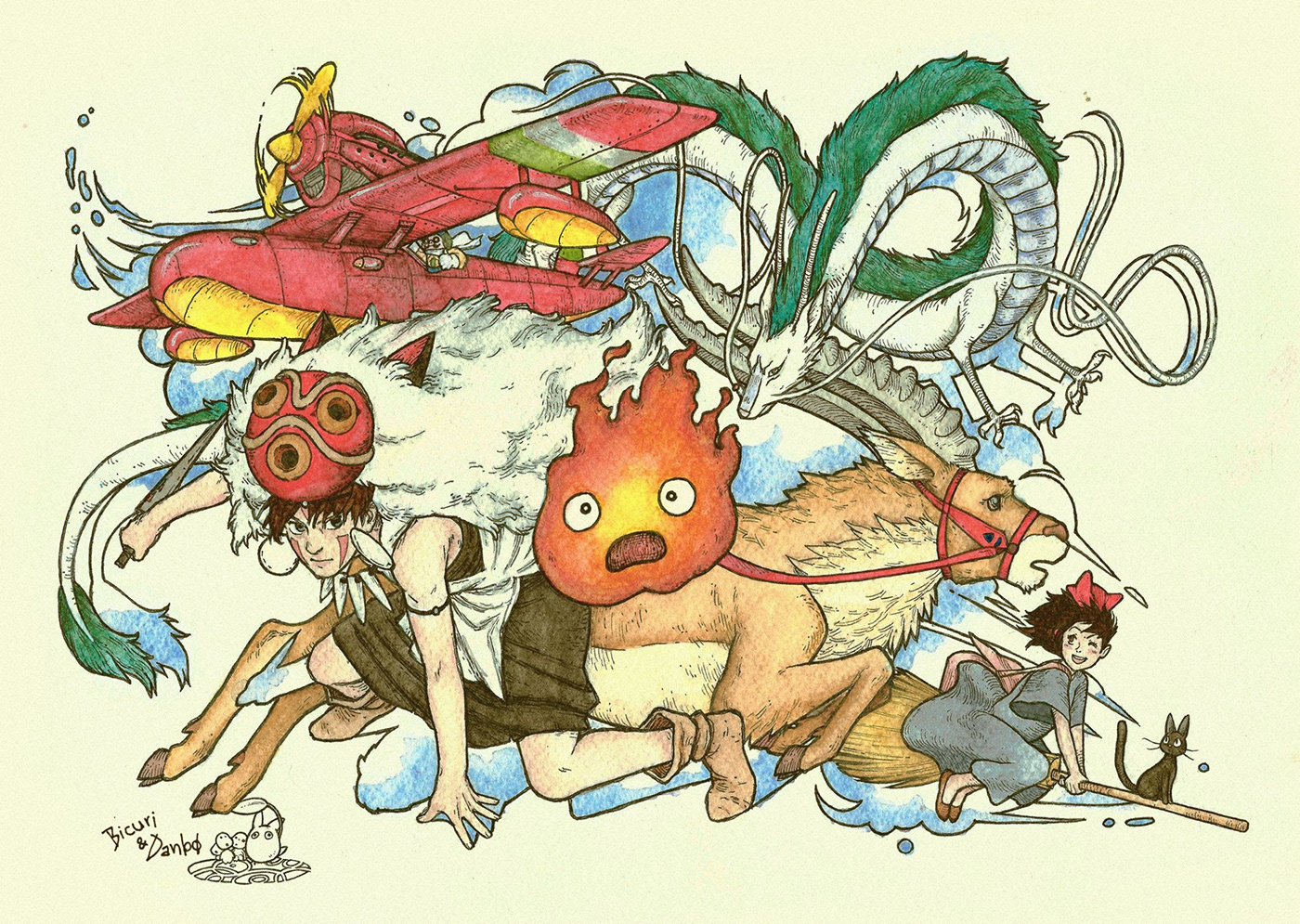 fanart Ghibli marvel dc Stranger Things Saint Seiya evangelion haarry potter Nintendo Shonen Jump