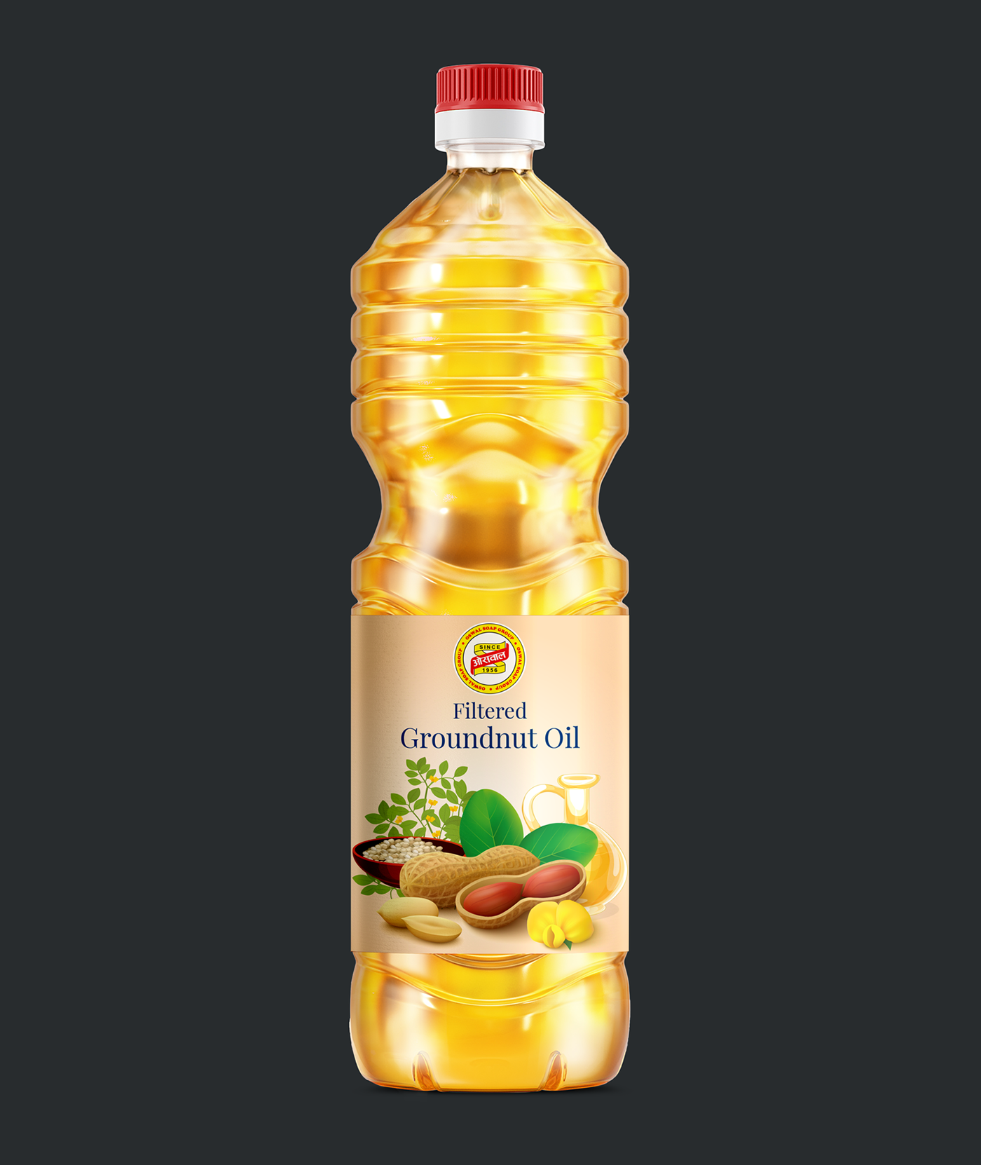1 Litre Groundnut Oil Bottle Packaging/Product Design