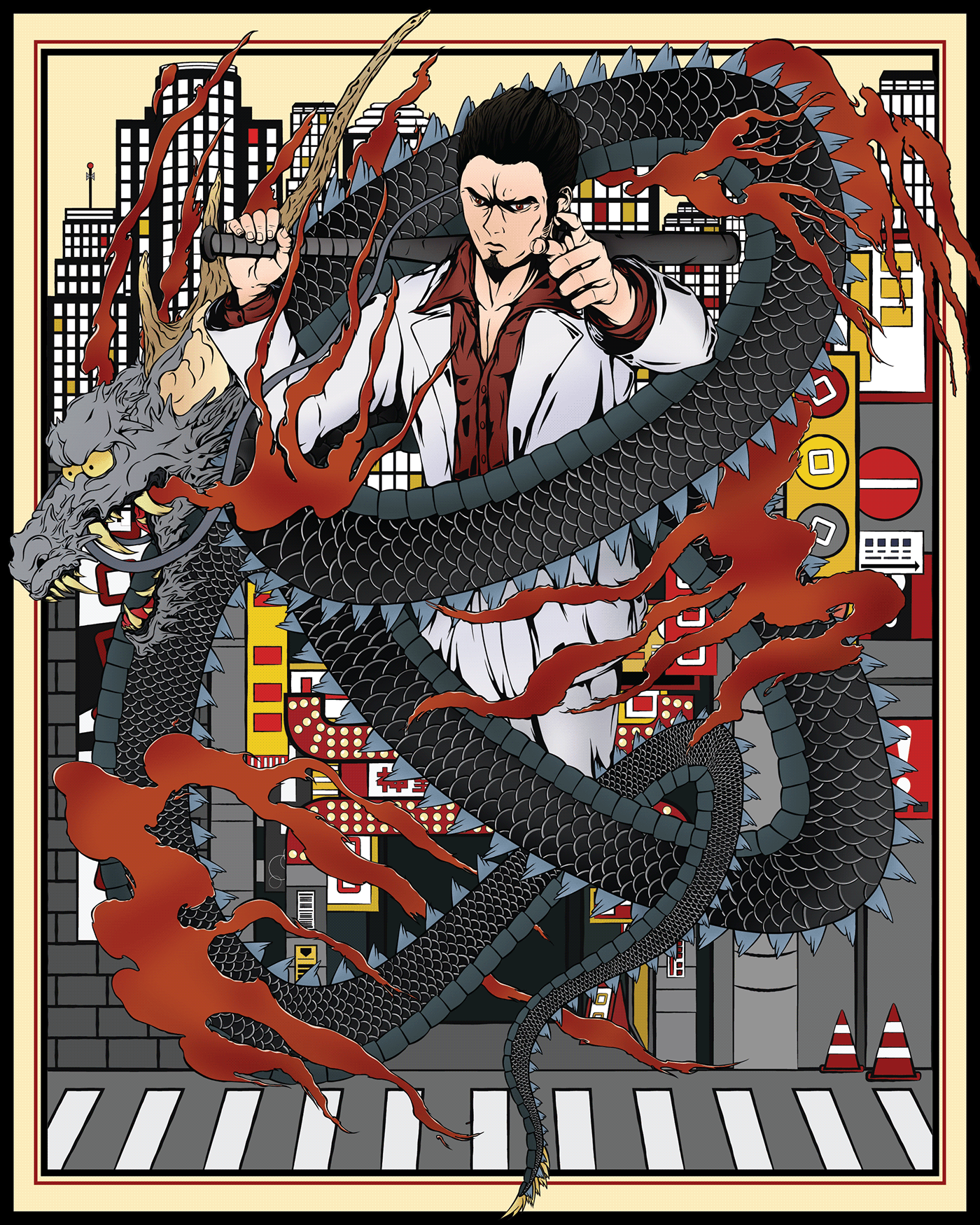 Featured art piece in Sega's Official Yakuza 6 Art Gallery and Art Book